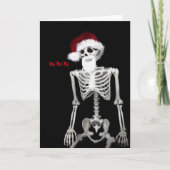 Skeleton Weihnachtskarte Froh Beängstigend! Karte (Vorderseite)