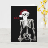 Skeleton Weihnachtskarte Froh Beängstigend! Karte (Gelbe Blume)