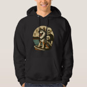 Skeleton with Dog on Haunted Lake Horror Art Hoodie (Vorderseite)