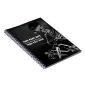 Skeleton with Santa hat. Customizable Notizblock (Rechte Seite)