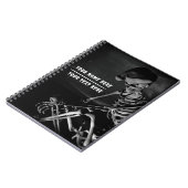 Skeleton with Santa hat. Customizable Notizblock (Linke Seite)