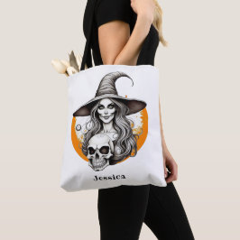 Skeleton Witwe Halloween Realistische Kunst Tasche