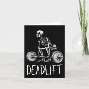 Skeleton Workout Halloween Weight Lifting Fitness Karte