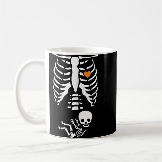 Skeleton Xray Halloween Costume Pregnant Women Mom Kaffeetasse (Links)