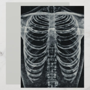 Skeleton Xray Rib Cage Vintag Schwarz-weiß Gothic