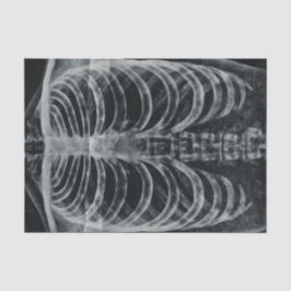 Skeleton Xray Rib Cage Vintag Schwarz-weiß Gothic Seidenpapier