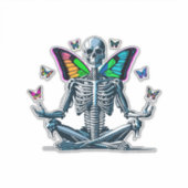 Skeleton Yoga Aufkleber (Vorderseite)