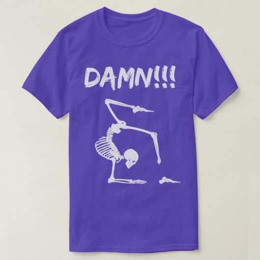 Skeleton Yoga-Fliege T-Shirt (Design vorne)