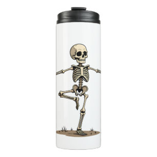 Skeleton Yoga - Funny Halloween Fitness Shirt Thermosbecher