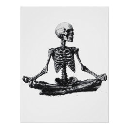 Skeleton Yoga Poster