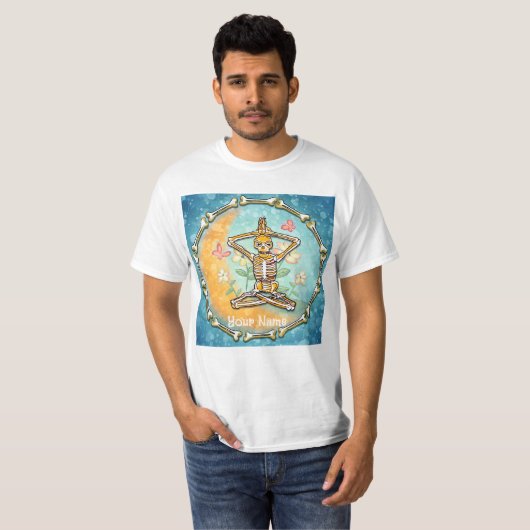 Skeleton Yoga T - Shirt (Vorne ganz)