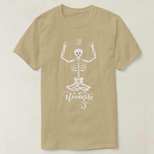 Skeleton Yogi Training Lotus Yoga Pose T-Shirt (Design vorne)