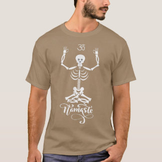 Skeleton Yogi Training Lotus Yoga Pose  T-Shirt