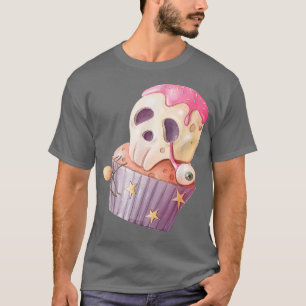 Skeleton Yummy Mattiert Cupcake Eyeball Star Spide T-Shirt