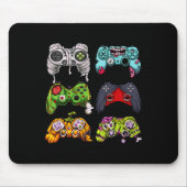 Skeleton Zombie Gaming Controller Halloween Gamer Mousepad (Vorne)