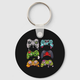 Skeleton Zombie Gaming Controller Halloween Gamer Schlüsselanhänger
