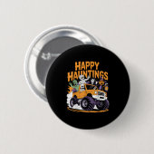 Skeleton Zombie Vampire Monster Truck Halloween Button (Vorne & Hinten)