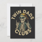 Skeleton-Zwillinge-Väterclub Karte (Vorderseite)