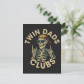 Skeleton-Zwillinge-Väterclub Karte (Stehend Vorderseite)