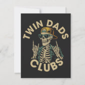 Skeleton-Zwillinge-Väterclub Karte (Rückseite)