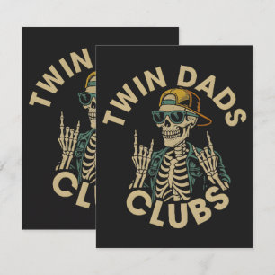 Skeleton-Zwillinge-Väterclub Karte