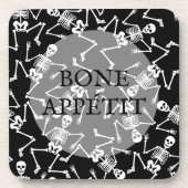 Skeletons BONE APPÉTIT Getränkeuntersetzer (Vorderseite)