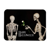 Skeletons Funny Romantic Happy Halloween Magnet (Horizontal)