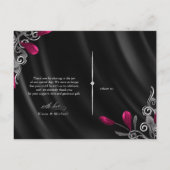 Skeletons Gothic Danke Burgund ID866 Ankündigungspostkarte (Rückseite)