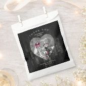 Skeletons Gothic Danke Burgund ID866 Geschenktütchen (Ausgeschnitten)