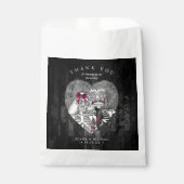 Skeletons Gothic Danke Burgund ID866 Geschenktütchen (Vorderseite)