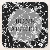 Skeletons Halloween Rechteckiger Pappuntersetzer (Vorderseite)