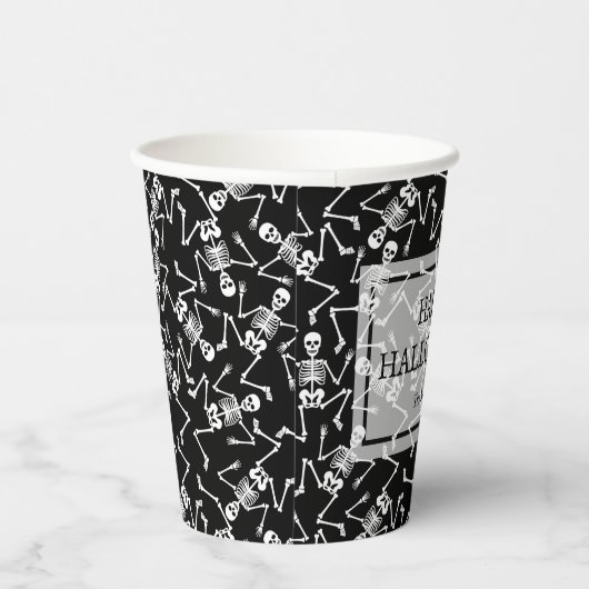 Skeletons Happy Halloween Pappbecher (Rechts)