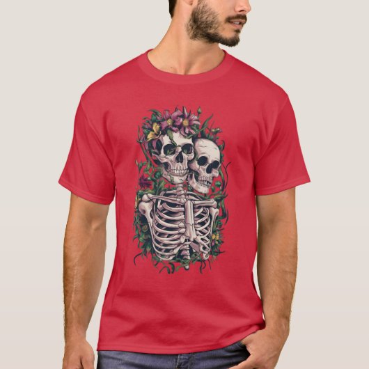 Skeletons in Love Junge T-Shirt (Vorderseite)