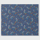 Skeletons on BMX Bikes Patterned Geschenkpapier (Flach)