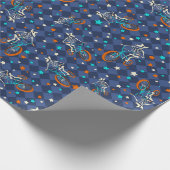 Skeletons on BMX Bikes Patterned Geschenkpapier (Ecke)