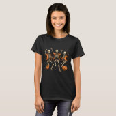 Skeletons Pumpkin Halloween T-Shirt (Vorne ganz)