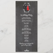 Skeletons Skull Hochzeitsprogramm Halloween Chalk Programm (Rückseite)