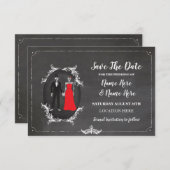 Skeletons Skulls Save the Date Gothic Card laden e (Vorne/Hinten)