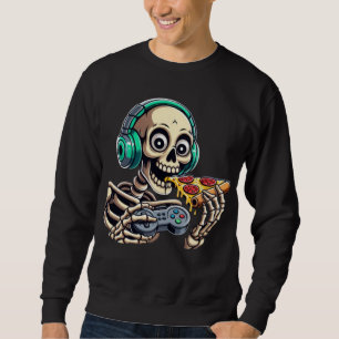 Skeletons ultimativer Cheat Day: Cheesy Pizza Gami Sweatshirt