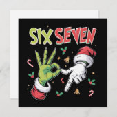 Skelett 6 7 Weihnachten Six Seven Meme Xmas (Vorne/Hinten)