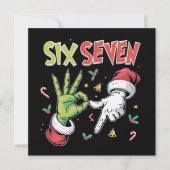 Skelett 6 7 Weihnachten Six Seven Meme Xmas (Vorderseite)