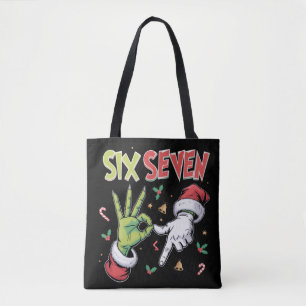 Skelett 6 7 Weihnachten Six Seven Meme Xmas Tasche