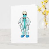 Skelett als Arzt mit Gesichtsmaske Karte (Gelbe Blume)