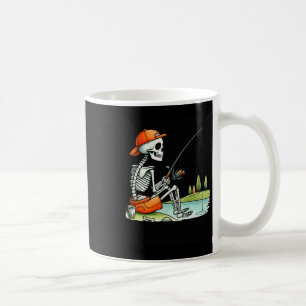 Skelett-Angler-Halloween-Kostüm Lustiges Angeln B Kaffeetasse