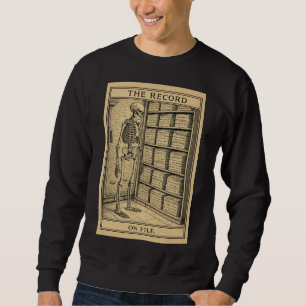Skelett Archiv Illustration Vintage Aufzeichnung Sweatshirt