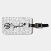 Skelett auf Einrad Gepäckanhänger (Vorderseite horizontal)