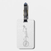 Skelett auf Einrad Gepäckanhänger (Rückseite vertikal)