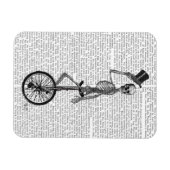 Skelett auf Einrad Magnet (Horizontal)