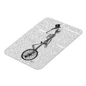 Skelett auf Einrad Magnet (Linke Seite)