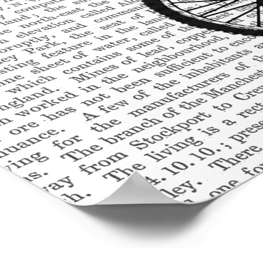 Skelett auf Einrad Poster (Ecke)